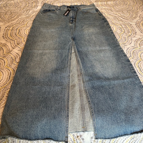 Steve Madden Denim Maxi Skirt - Picture 1 of 5
